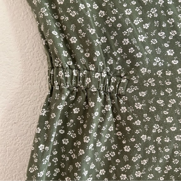 Old Navy | Cotton Olive Green Floral Dress - Picture 2 of 6